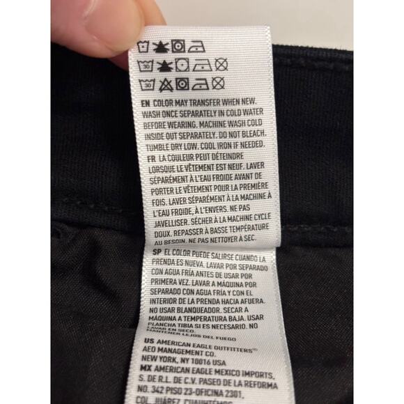 American Eagle Next Level Stretch Mid-Rise Jegging Sexy Slimming Black Denim 4 - Picture 6 of 11